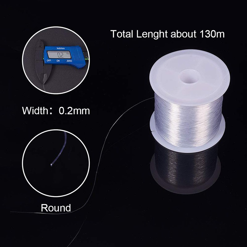 1 Cuộn Dây Câu Cá Trong Suốt 0.2-0.6mm