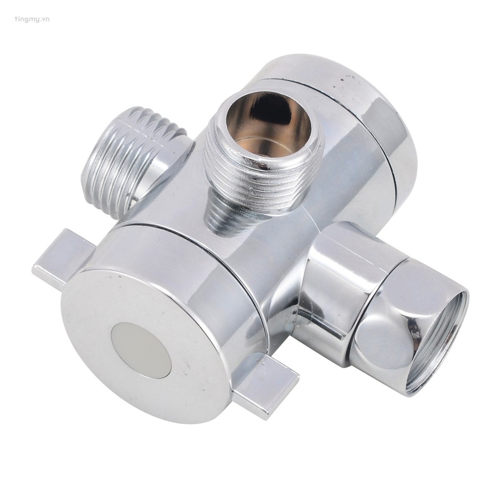 1pc 1/2'' 3-Way T-adapter Bath Adjustable Shower Head Arm Mounted Diverter Valve