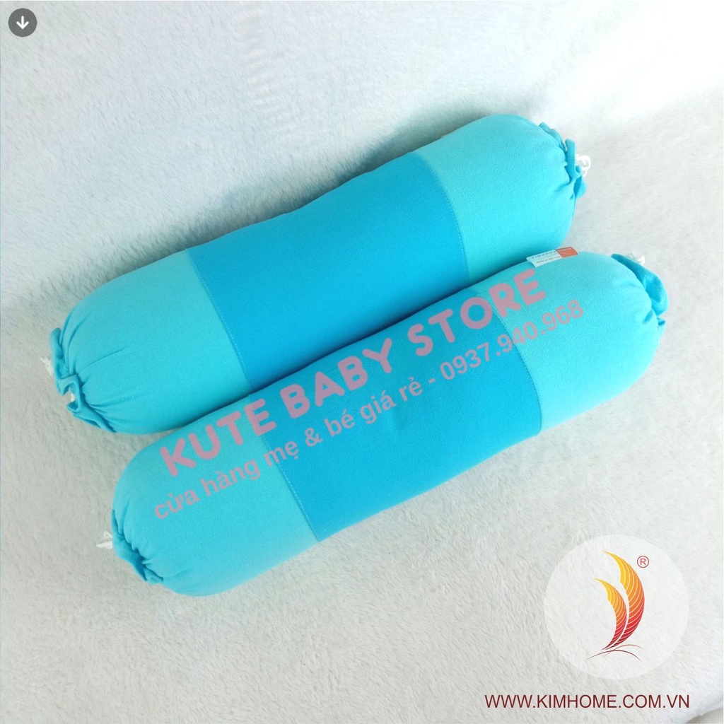 Cặp gối ôm cho bé vải cara 50x20cm kim home