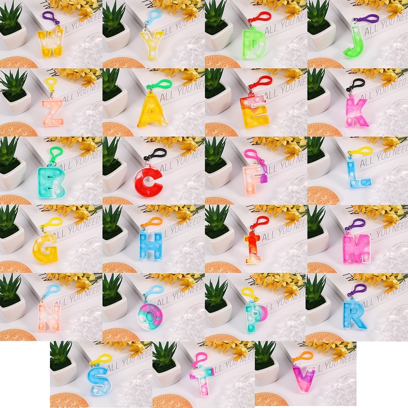 Đồ Chơi Bóp Tay Bằng silicone Hình 26 Chữ Cái Màu Sắc Ngẫu Nhiên