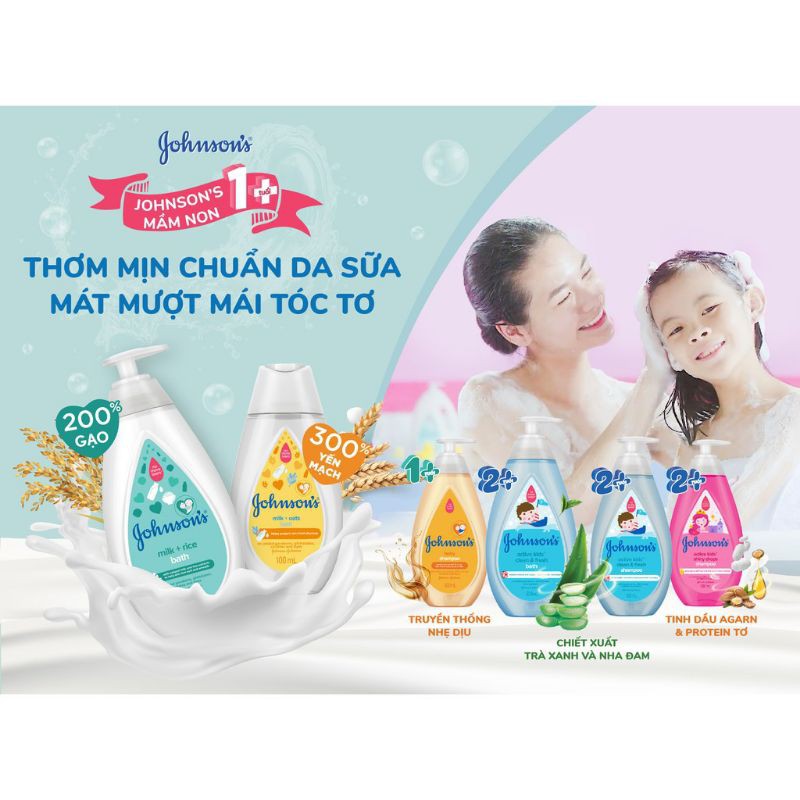 Dầu gội Jonhson's Baby thơm mát năng động 200ml cho bé