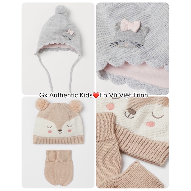 Mũ len bé gái hàng chính hãng