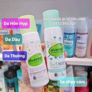 (Mẫu mới) Sữa rửa mặt tạo bọt Alverde- Đức