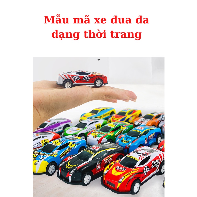 Mô hình xe đua ô tô chạy quán tính kéo lại chạy thẳng tiến ô tô đồ chơi trẻ em