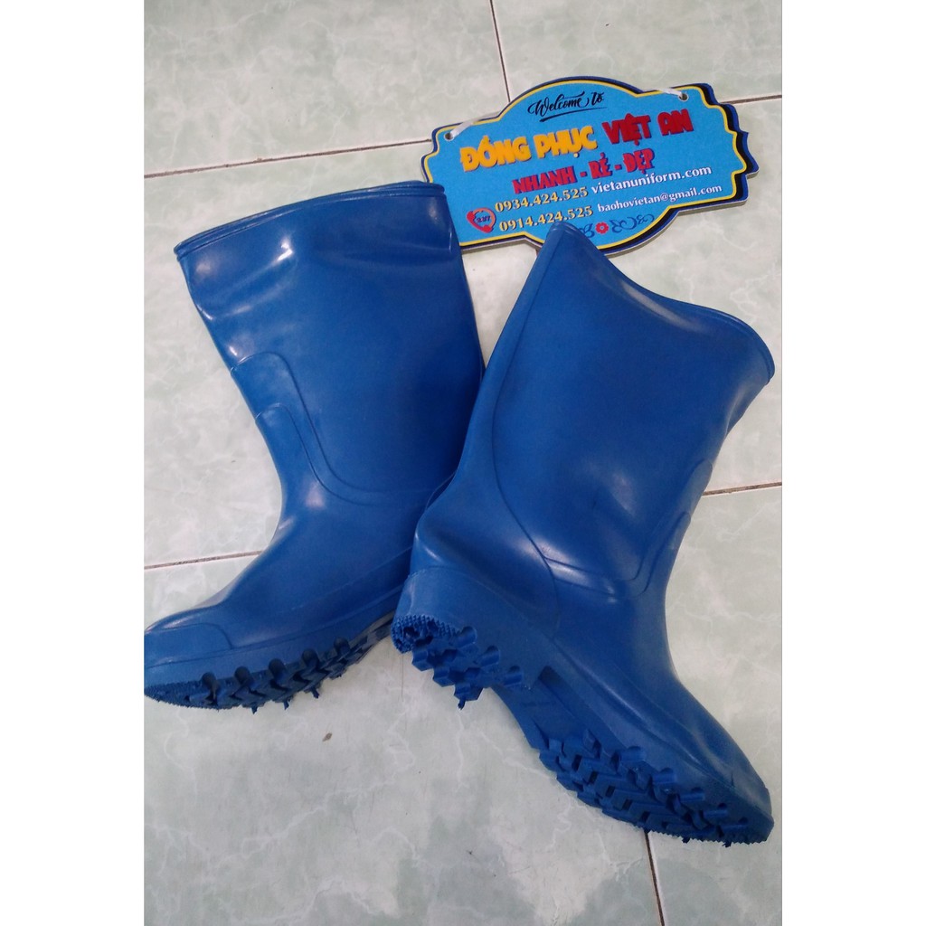 Ủng Cao Su màu Xanh Dương cổ cao - 100% HÌNH THẬT
