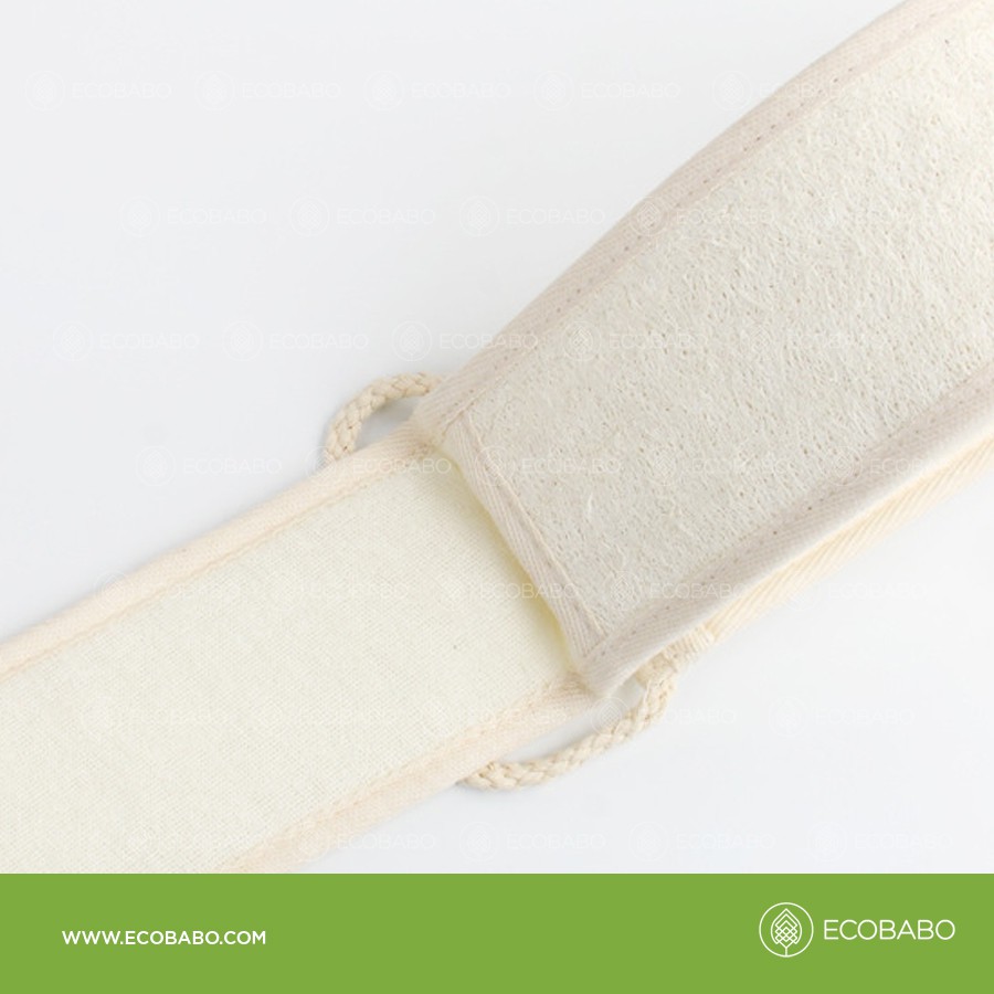 Dây tắm xơ mướp tự nhiên tạo bọt làm sạch lưng hiệu quả Ecobabo