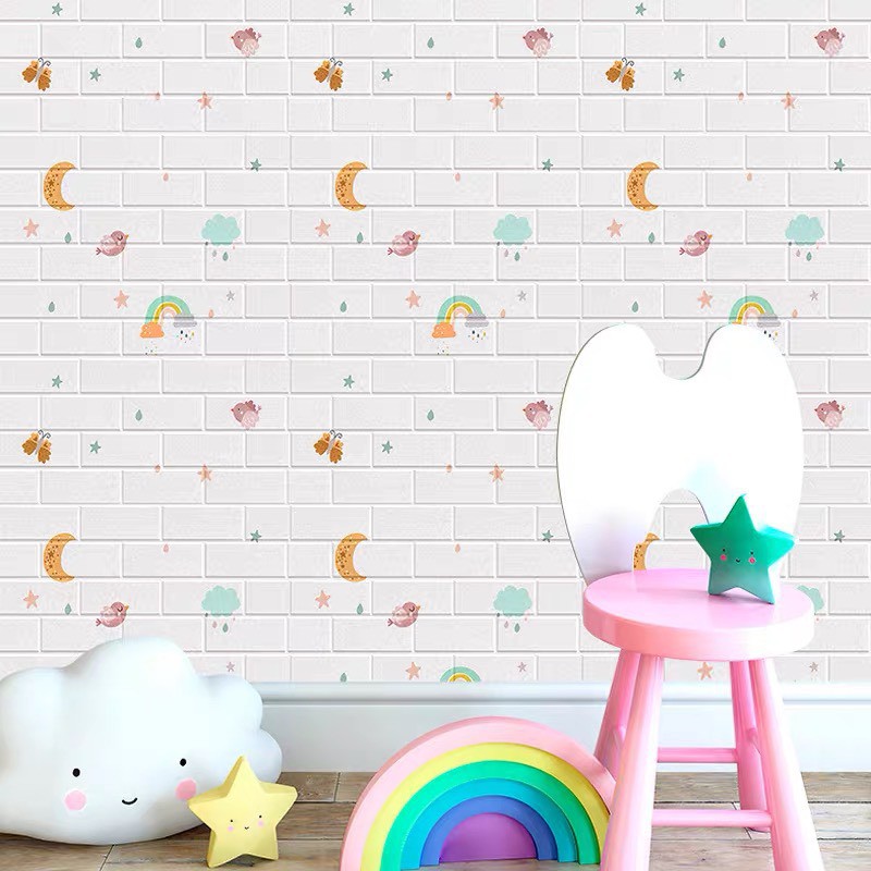 [Free Ship] XỐP DÁN TƯỜNG HOẠT HÌNH DORAEMOM, HELLOKITTY LOẠI 1