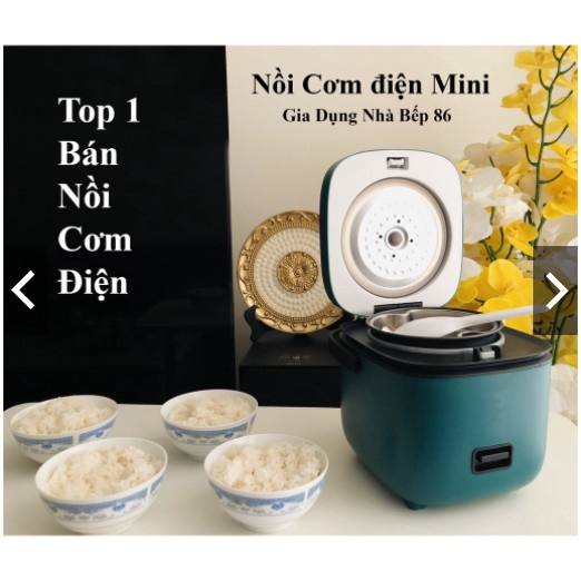 Nồi cơm điện mini đa năng Tiroshi dành cho 1 đến 2 người ăn, nồi com điện nấu cháo cho bé ăn dặm