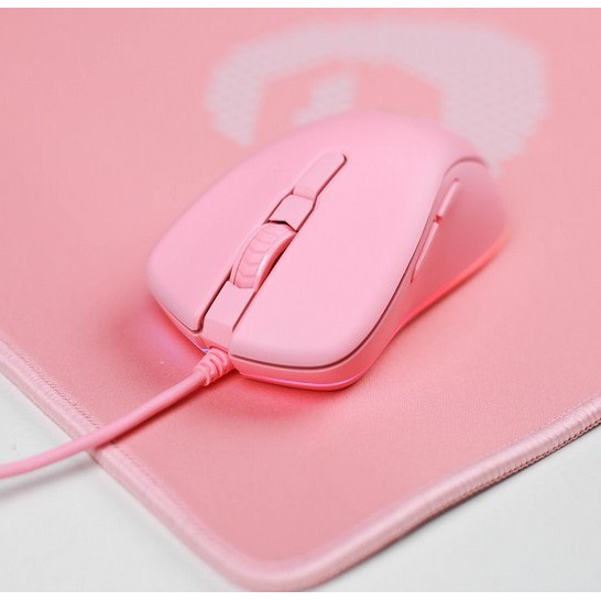 Chuột Dareu EM908 Pink Gaming (LED RGB, BRAVO sensor) Gaming -Mai Hoàng Phân Phối