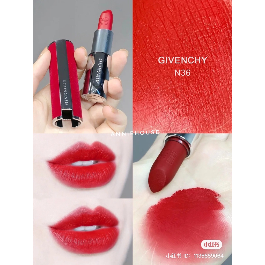 Son GIVENCHY Le Rouge deep velvet lì mềm mịn sang trọng chính hãng