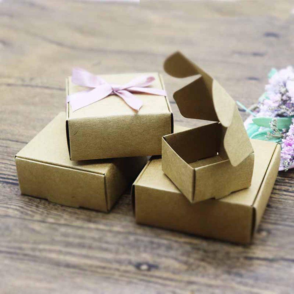 Set 10 Hộp Giấy Kraft Đựng Kẹo 9 Kích Cỡ