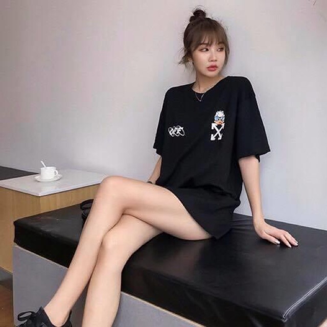 Áo OverTee Lửng OFF-WHITE Mickey-Donal Unisex
