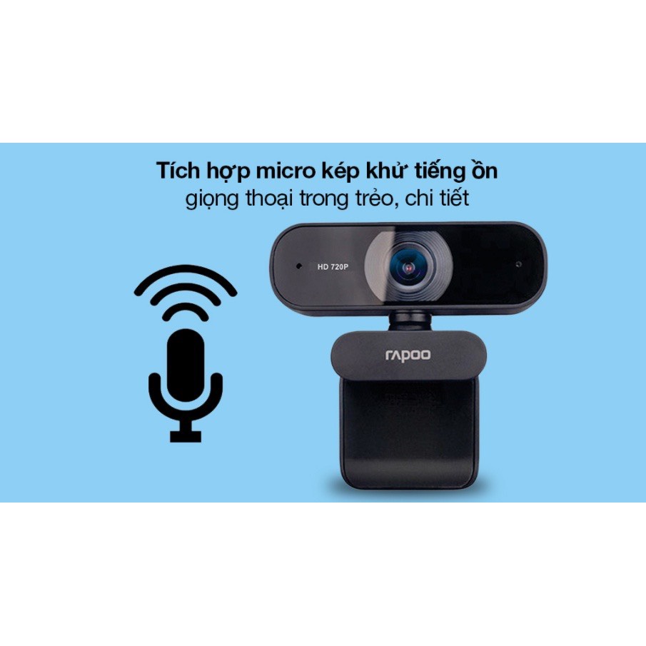 [Mã 154ELSALE2 giảm 7% đơn 300K] WEBCAM RAPOO C200 Full HD 720p TÍCH HỢP MICRO CHUNG CỔNG USB HÌNH ẢNH HD SIÊU NÉT