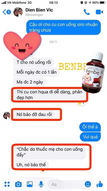 [SAM NATURAL] Siro Benbe hỗ trợ nhuận tràng cho bé