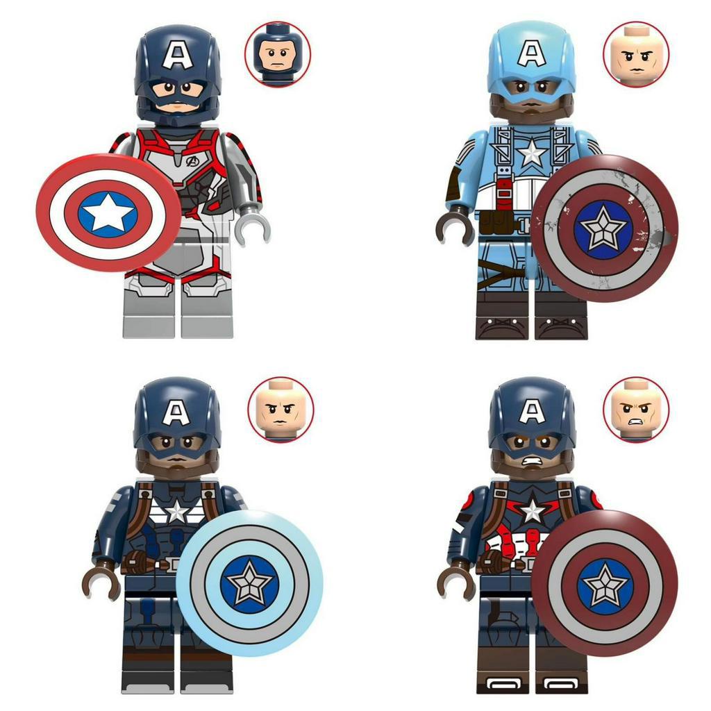 Đồ chơi lắp ráp minifigure mô hình Captain America Đội trưởng Mỹ cho bé – Marvel The Avengers super hero blocks