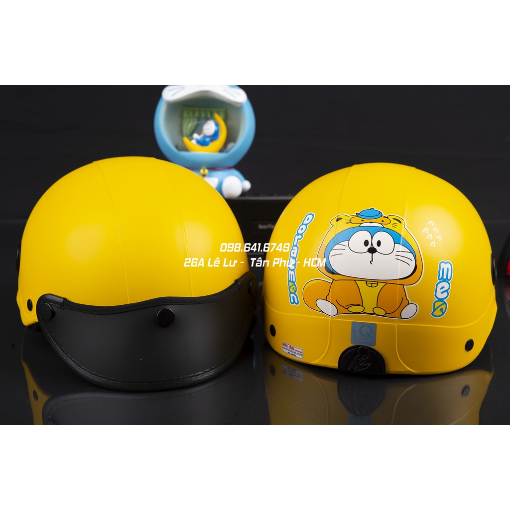 MŨ NÓN BẢO HIỂM NGƯỜI LỚN DORAEMON CHỮ VÀNG