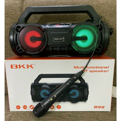 TẶNG MIỄN PHÍ 01 MICRO khi mua Loa Karaoke BKK B98 Bluetooth, Âm Thanh Cực Hay, Đèn Led Sống Động