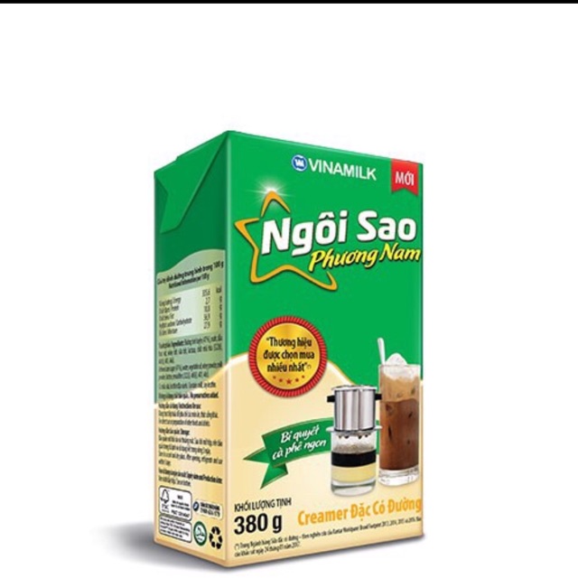 Sữa đặc Ngôi Sao Phương Nam hộp giấy 380g