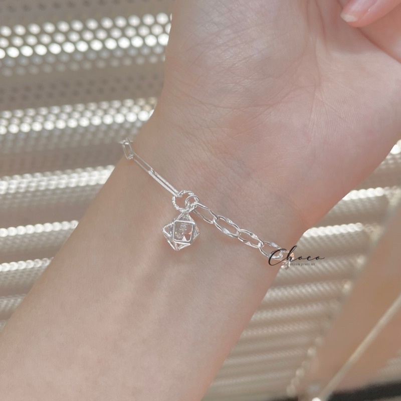 Vòng tay bạc đa giác Choco Jewelry