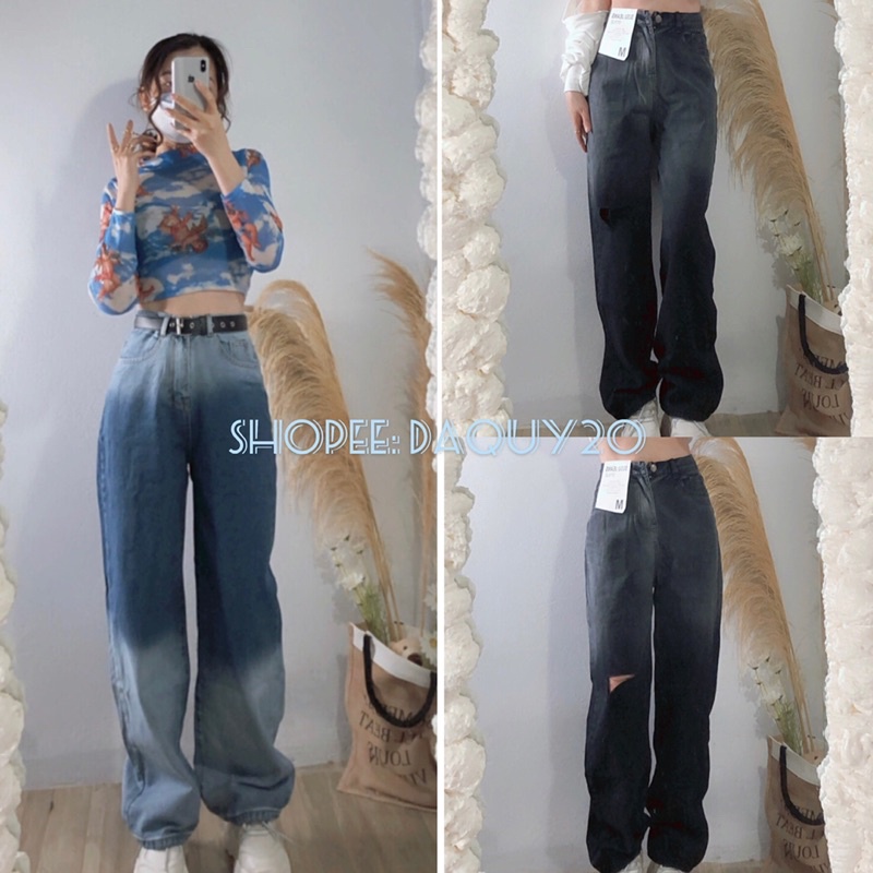 [DAQUY20]Quần bò quốc dân hotren⚡️FREESHIP EXTRA⚡️quần JEANS loang cực chấtkéo sang xem ảnh thật