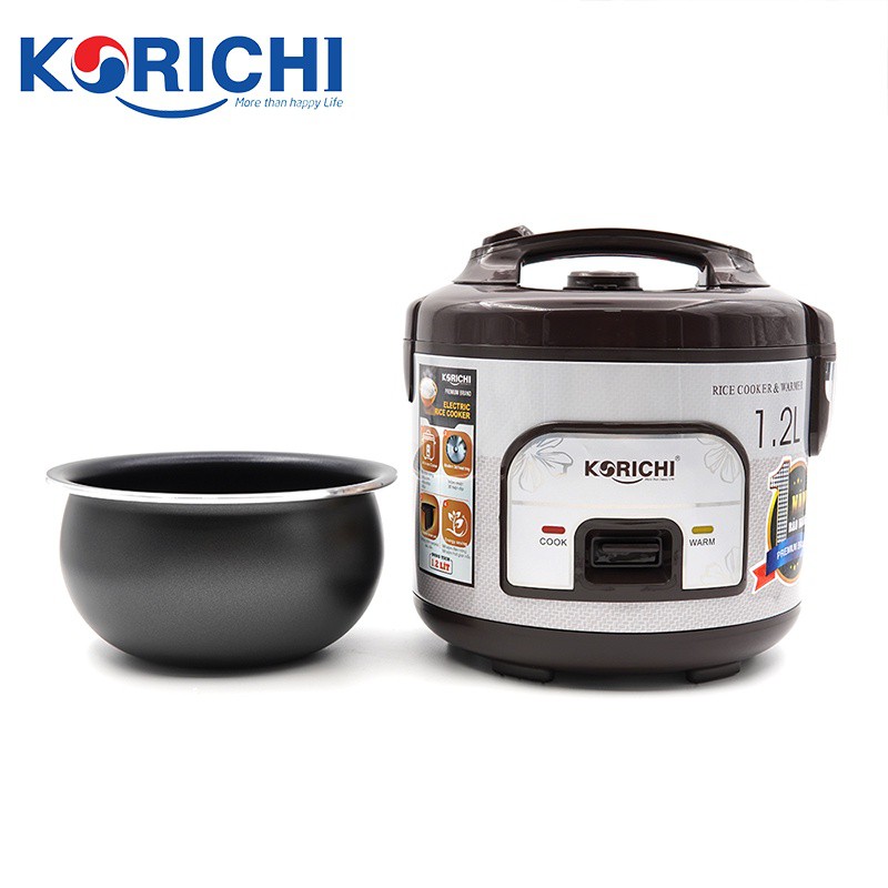 Nồi cơm điện lòng niêu chống xước Korichi-1812 (1.2L)