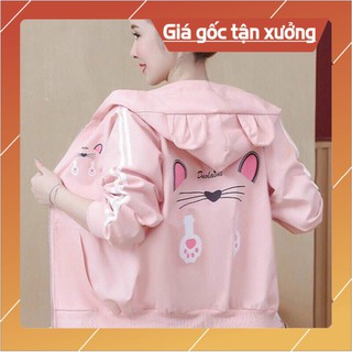 Áo khoác dù mèo con hot trend 🎀