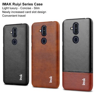 Ốp điện thoại từ da PU và nhựa PC bảo vệ dành cho Nokia 8.1/X7 /7.1 Plus