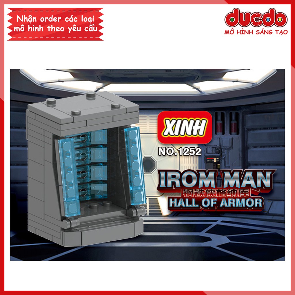 Minifigures phòng lab trưng bày Iron Man (có sách HD) - Đồ chơi Lắp ghép Xếp hình Mô hình Mini EndGame Xinh 1252