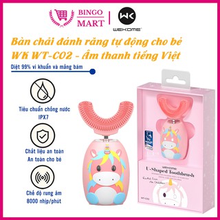 Bàn chải đánh răng tự động cho bé WK WT-C02 - Âm thanh tiếng Việt