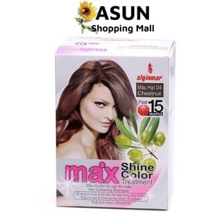 1 Gói Dầu Gội Nhuộm Tóc Màu Nâu Hạt Dẻ Sôlbol Chiết Xuất Olive 30ml Max Shine Color Treatment