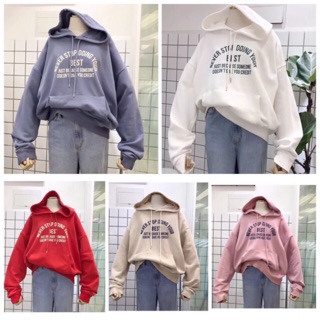 Áo hoodie nữ vải nỉ lót bông dày dặn Best