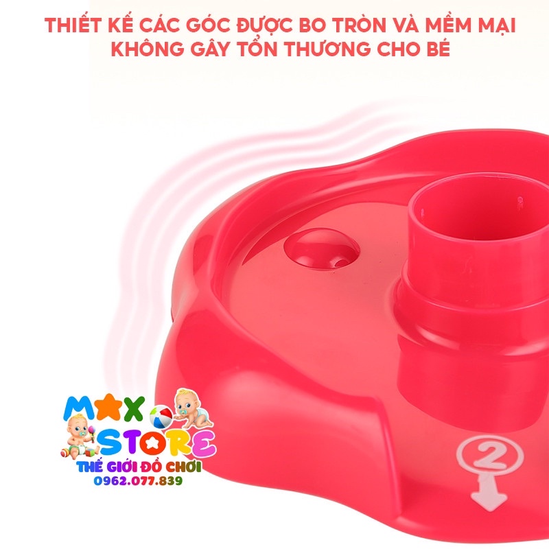 [Hàng Việt Nam] Đồ Chơi Tháp Bóng Lăn Có Rổ Hãng Sato - Đồ Chơi Giúp Bé Nhận Biết Màu Sắc Và Khả Năng Vận Động