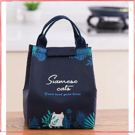 Túi giữ nhiệt đựng hộp cơm chống nước có quai xách tiện dụng (Giao màu ngẫu nhiên)