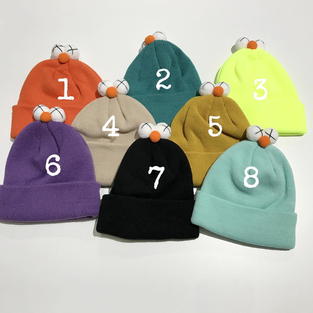 Mũ nón len đan phong cách ulzzang xinh xắn, chất len co dãn tốt, freesize [Hình thật + Video]