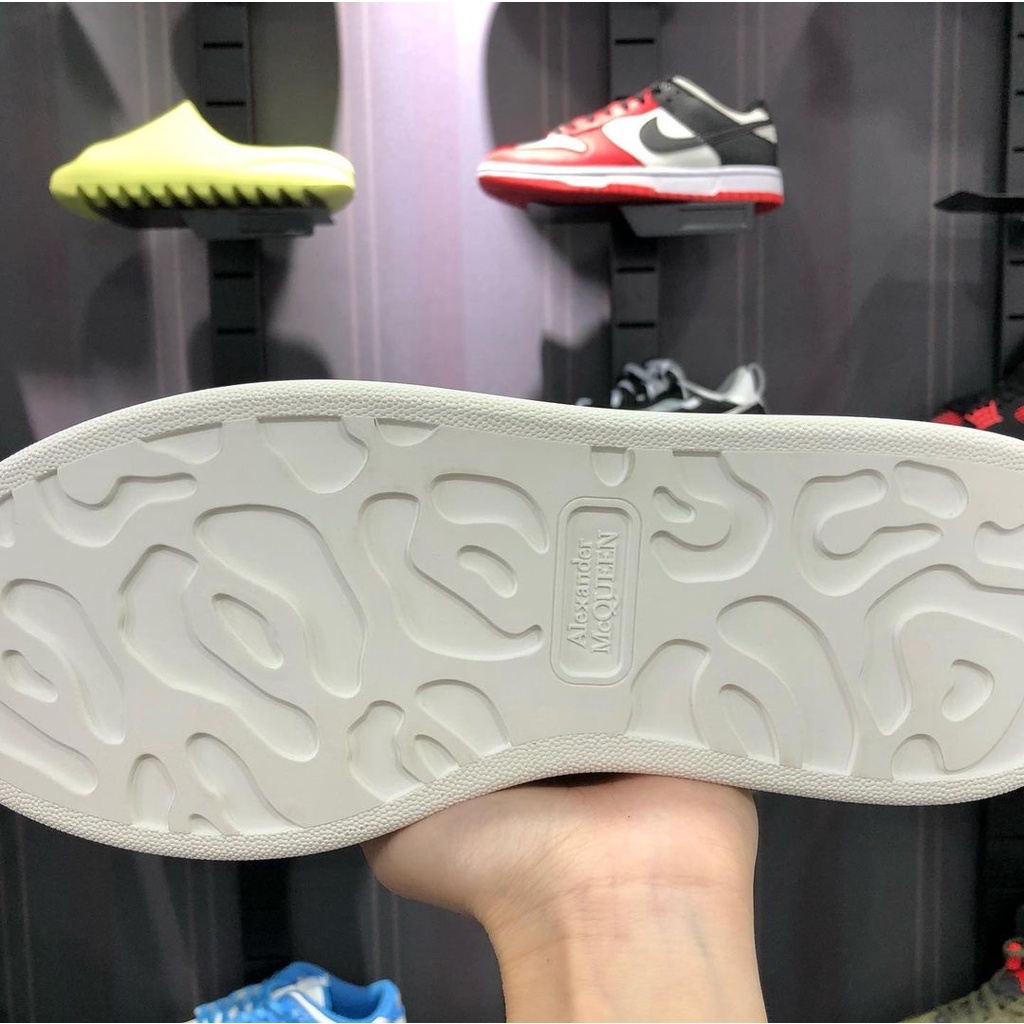 Giày Nam Nữ Đi Học Trắng Đế Cao Cổ Thấp Alexander Mc Queen MCQ, Giày Ulzzang Nam Nữ Đôn Đế Gót Đen Full Box Bill