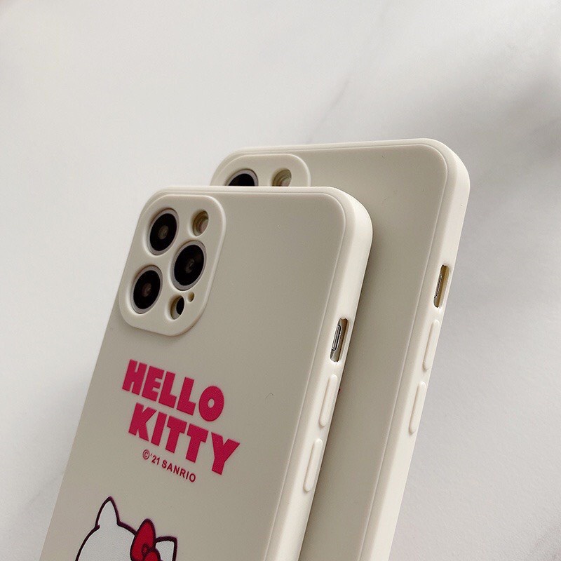 Ốp Lưng Iphone Cạnh Vuông, Bảo Vệ Camera Hello Kitty (02) ip 7Plus,8Plus,x,xs,xsmax,11,11promax,12,12promax,13,13promax