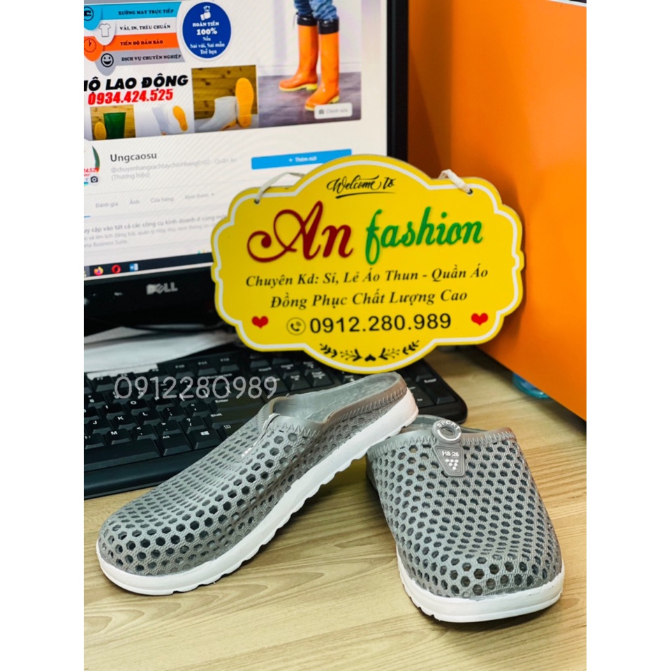 Dép Sục có lỗ thông thoáng bằng nhựa dẻo mềm đi êm chân _ Hình chụp thật
