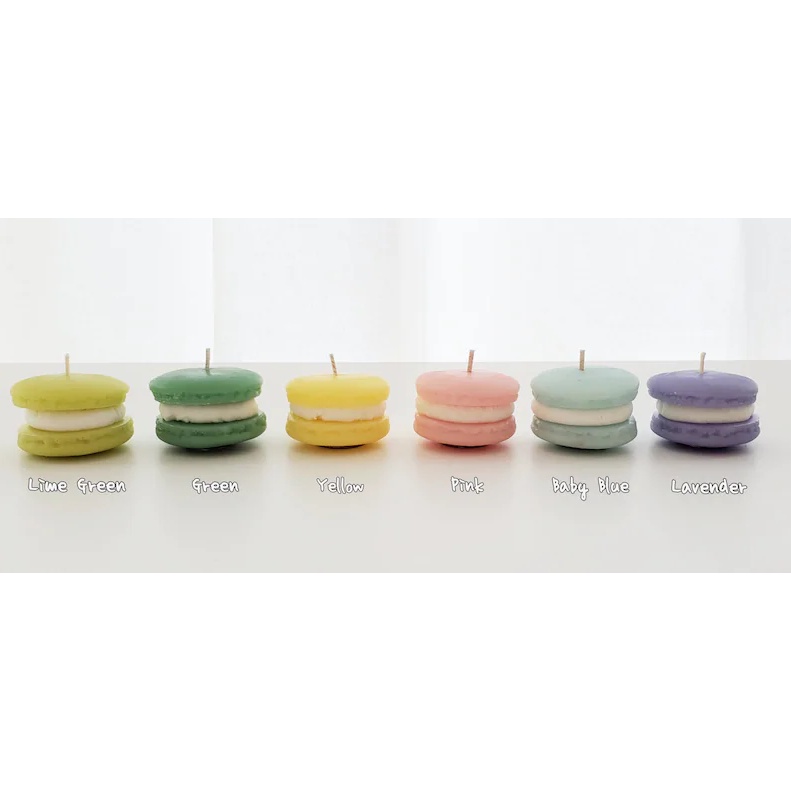 Nến Thơm Mini Siêu Xinh Hình Bánh Macaron Kẹp Kem 2.5x1cm (Không mùi)