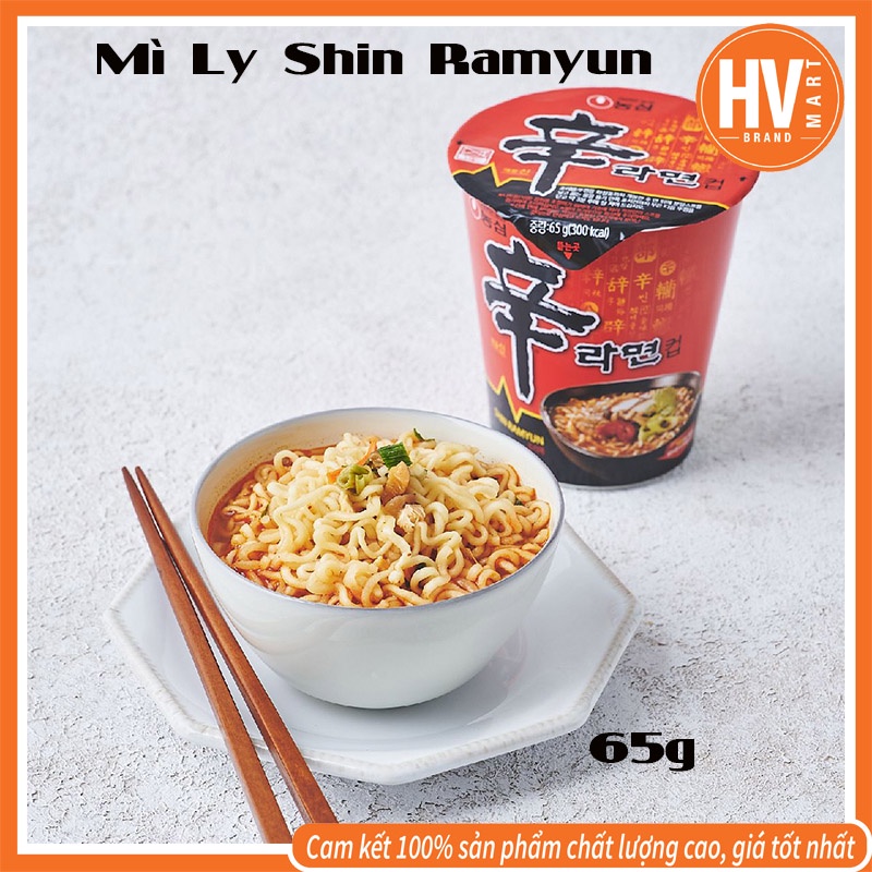 Mỳ Cay Ly Shinramyun Nongshim Hàn Quốc 65G. Mì sợi dai ngon