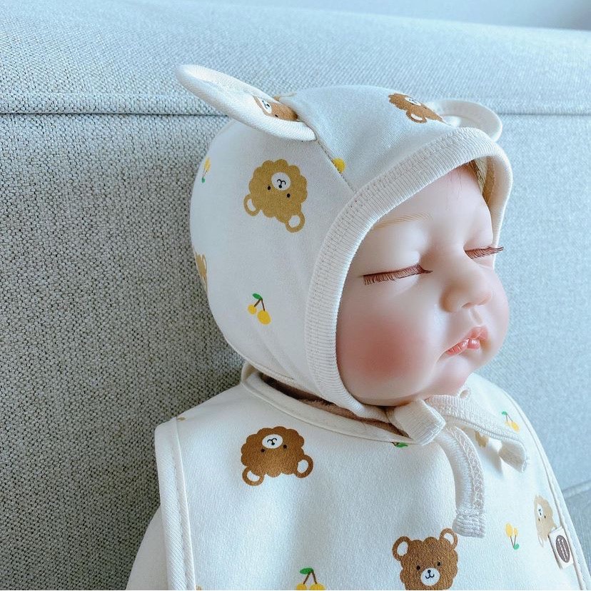 Mũ tai gấu, tai thỏ cotton Vella Craft Hàn Quốc cho bé - Brand Bunnie Blossom