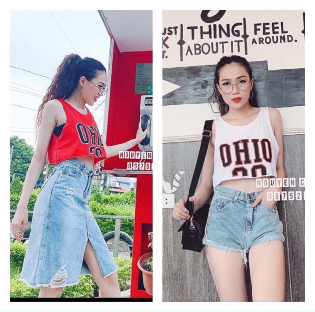 Áo tanktop croptop thụng OHIO | BigBuy360 - bigbuy360.vn