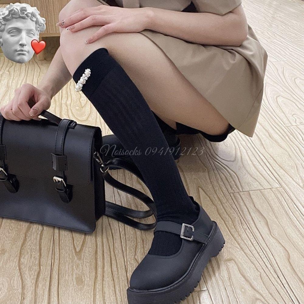 Tất giả boot, tất bắp chân phong cách Lolita Cá Tính, Sang Trọng chất liệu sợi dệt kim cao cấp, dày dặn