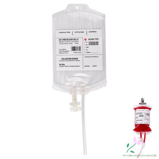 New Fashion Clear Food Grade PVC Material Reusable Blood Energy Drink Bag Halloween Pouch Props Vampire
