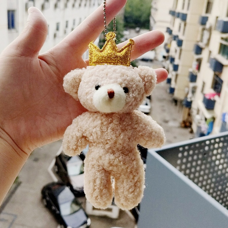 Móc Khóa Hình Gấu Bông Siêu Mềm Mini Nhiều Họa Tiết Dành Cho Ba Lô Giáng Sinh
