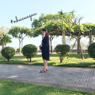 [ẢNH THẬT] Khoác kimono đen trơn cánh dơi form dài