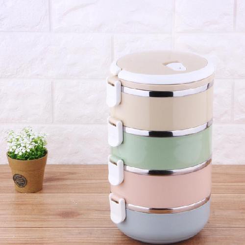 Hộp cơm giữ nhiệt 4 tầng lúa mạch