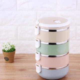 Hộp cơm giữ nhiệt 4 tầng lúa mạch