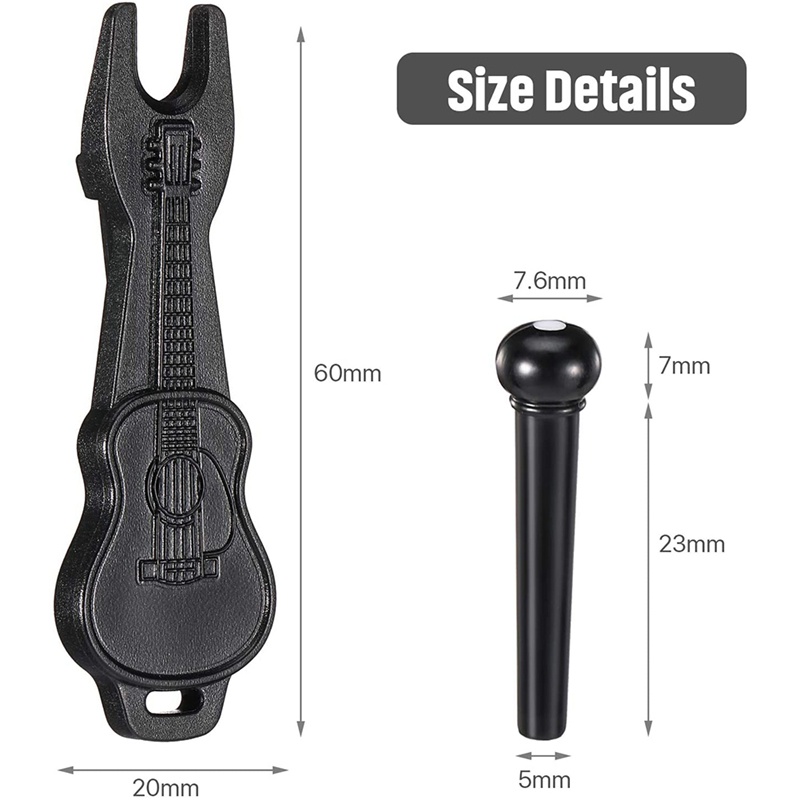 Bộ 36 Chốt Ngựa Đàn guitar Màu Trắng Và Đen Kèm 1 Dụng Cụ Tháo Gỡ