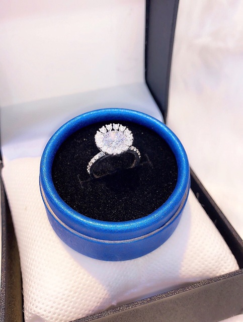 Nhẫn nữ bạc ta hình hoa đính đá nhiều màu XƯỞNG BẠC PHƯƠNG CẢNH CPJ