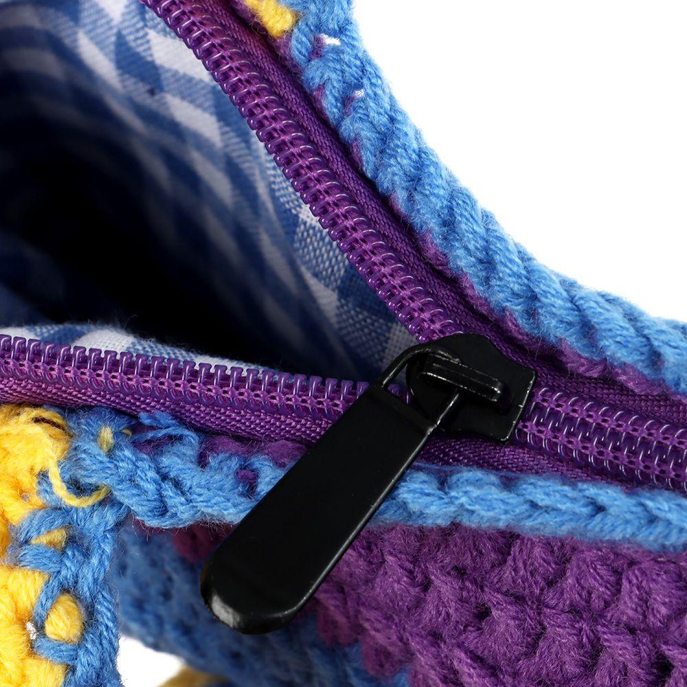 Túi Xách Đeo Vai Đan Len Màu Cầu Vồng Thời Trang